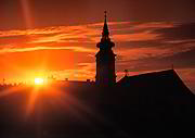 Západ slunce nad Kalvinistickým kostelem