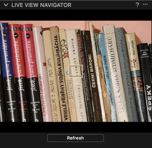 Nástroj Live View Navigator