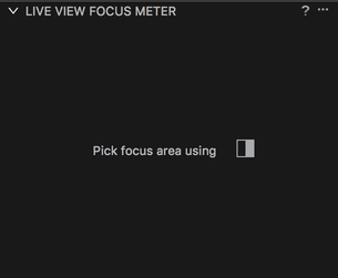 Nástroj Live View Focus Meter