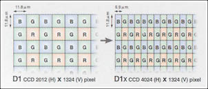 D1x - CCD čip
