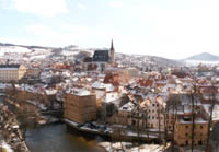 Zimní pohled na Č. Krumlov