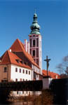 Kostel sv. Jošta a Lazebnický most s křížem