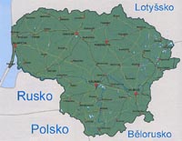 Litva - mapa