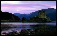 Hrad Eilean Donan v noci