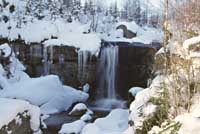 Vodopád Jedlová v zimě
