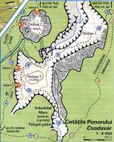 Mapa Ponorných hradů