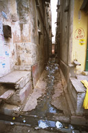 Povrchová kanalizace v Jaipuru.