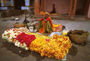 Johani Bazar - prodavačka květů.
