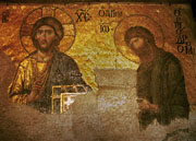 Mozaiky z 12. století v chrámu Hagia Sofia