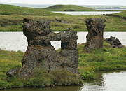 Jezero Mývatn.