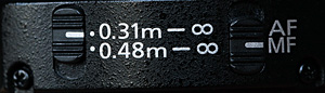 Přepínače Canon EF 100mm f/2.8 Macro USM Přepínače Canon EF 100mm f/2.8 Macro USM