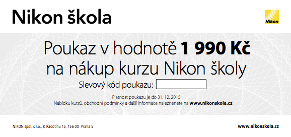 Poukaz Nikon školy