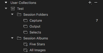User Collections v katalogu po importu Session
