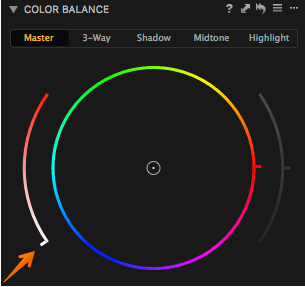 Color Balance – ovládání sytosti