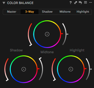 Trojcestné vyvážení barev