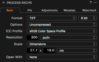 Nástroj Process Recipe