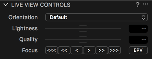 Nástroj Live View Controls