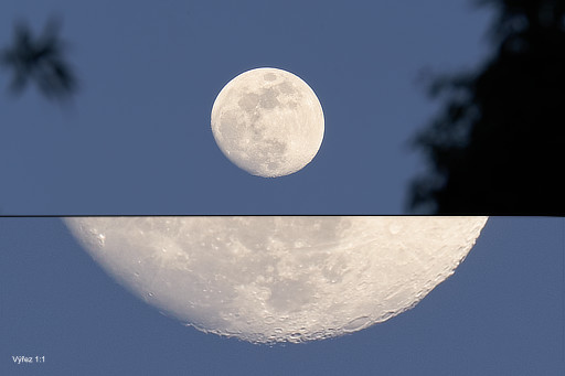 Foto Měsíce – ukázka stabilizace