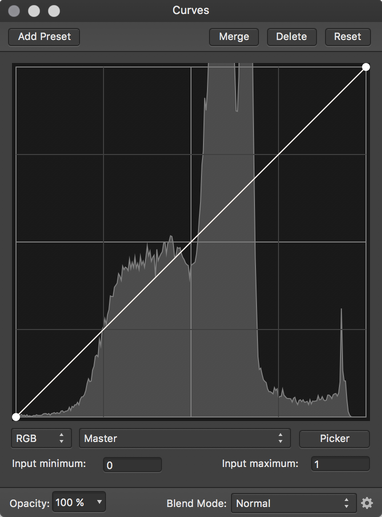 Nastavení vrstvy úprav křivky (Curves)