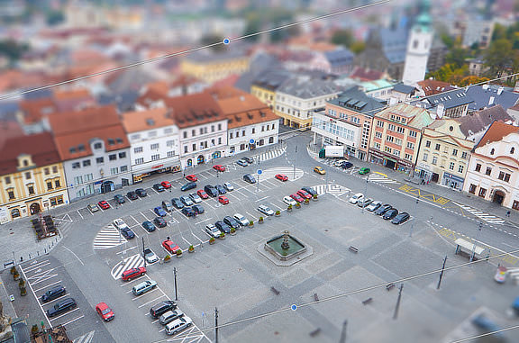 Ukázka nastavení tilt/shift rozostření