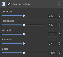 Nástroj Lens Correction