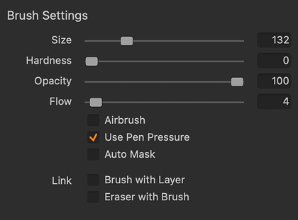 Nové nastavení štětců dovoluje jednak zachovat parametry při přepínání mezi nástroji (Link Eraser wi