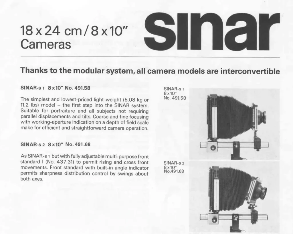 Dobový katalog k Sinaru S