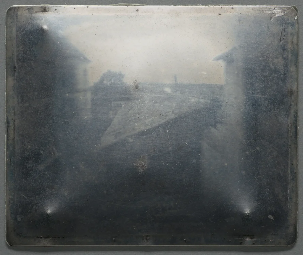 Pohled z okna v Le Gras — původní neupravený vzhled